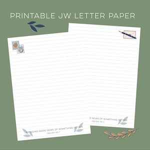DIGITAL Printable Letter Writing Paper JW