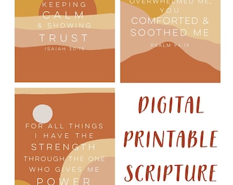 DIGITAL JW Set of 3 Scripture Postcard Art Prints