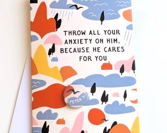 Anxiety Scripture Card & Pin Badge  JW