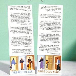Ministry Key Scriptures Bookmark JW Bible Preach Double Sided