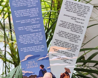 Jehovah Encouraging Scriptures Bookmark JW