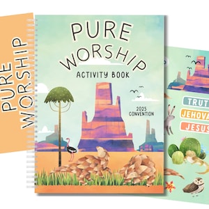 Livre d'activités Pure Worship pour enfants Autocollants et marque-pages GRATUITS Convention 2025 JW
