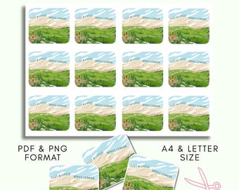 Digital Printable Nur ein wenig länger Stickerbogen JW