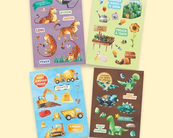 Oferta na pakiet 4 arkuszy naklejek JW Kids