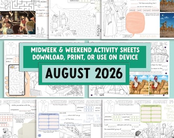 JW Meeting Activity Sheets August 26 DIGITAL Printable