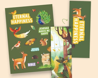 2026 Convention Kids Sticker & Bookmark Set Eternal Happiness Gift JW
