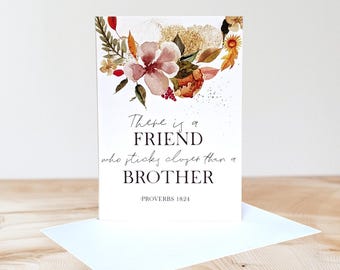 JW Greetings Card Proverbs 18:24 Friendship Scripture Encouragement