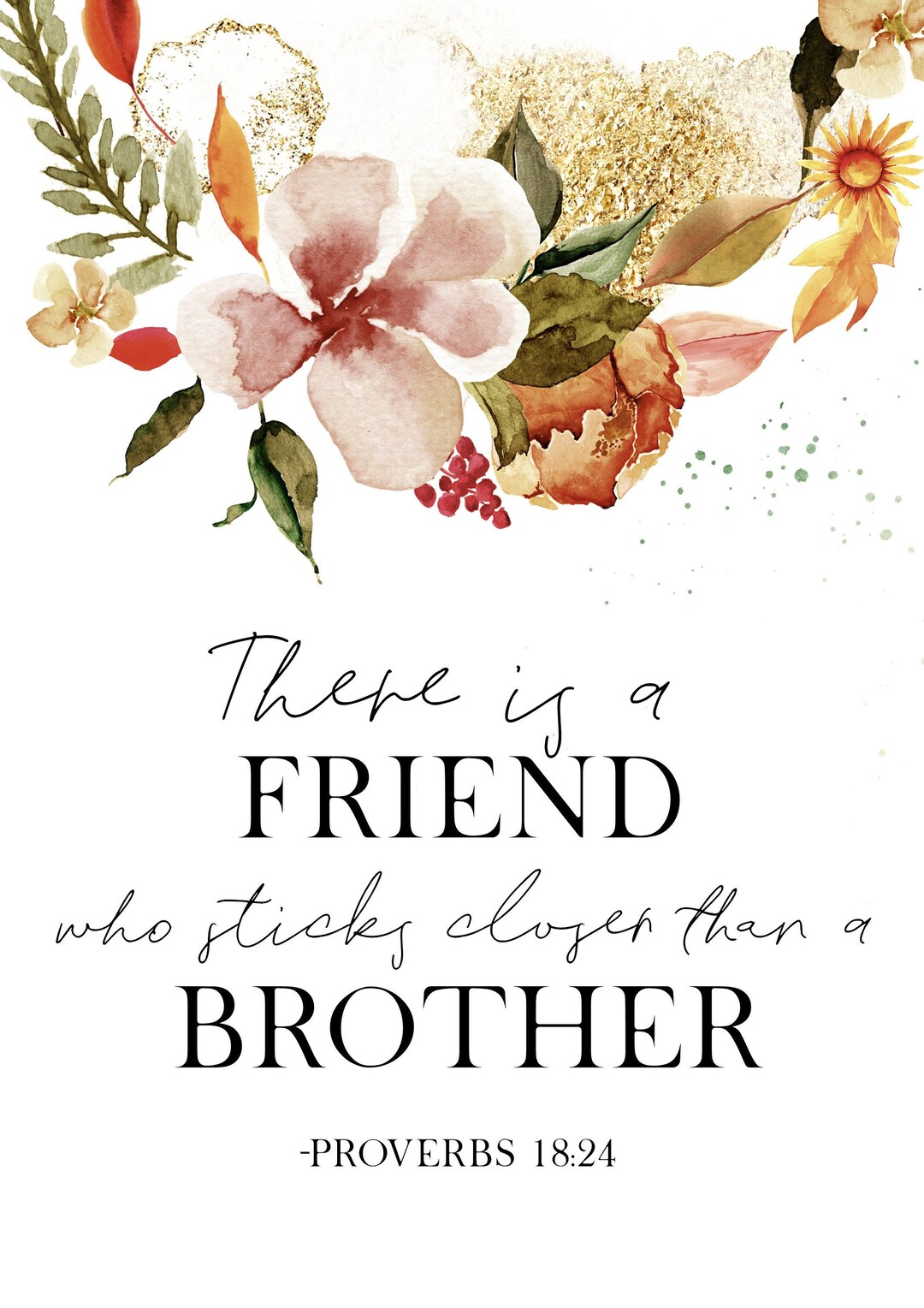 Digital Proverbs 18:24 Watercolour JW Friendship Art Print - Etsy