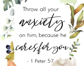1 Peter 5 7 - Etsy