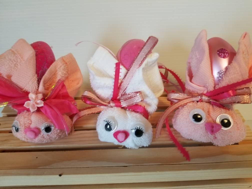 Washcloth Bunnies Washcloth Bunny Easter Bunny Easter - Etsy