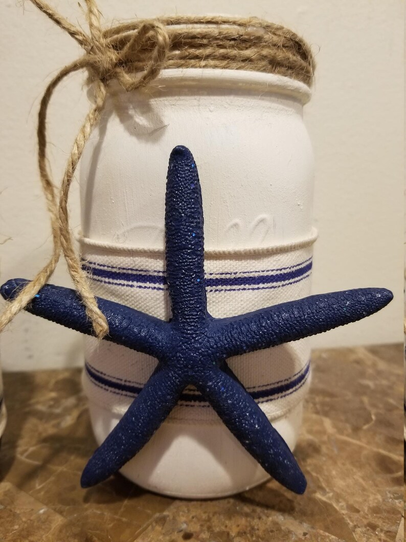 Nautical Jar Centerpiece beach jars Nautical jars beach Etsy