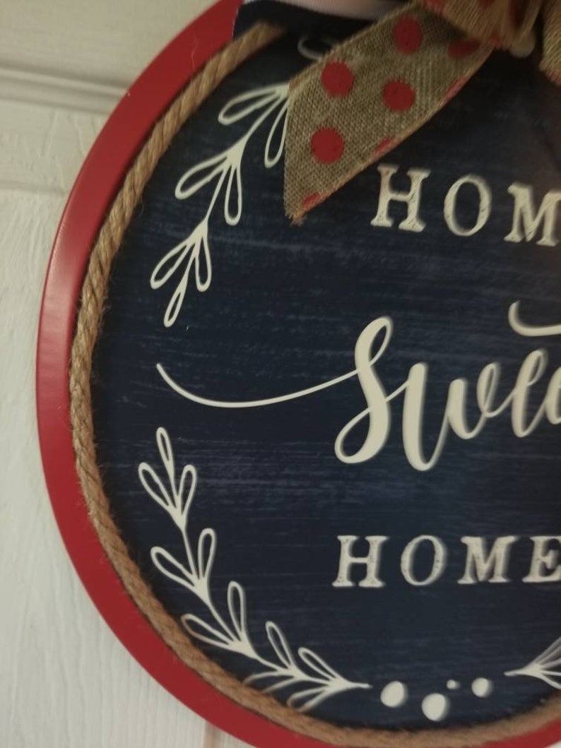 Pizza pan door hanger home sweet home wall hanger USA wall Etsy