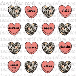 Heart Western Valentine Sublimation PNG Digital Download