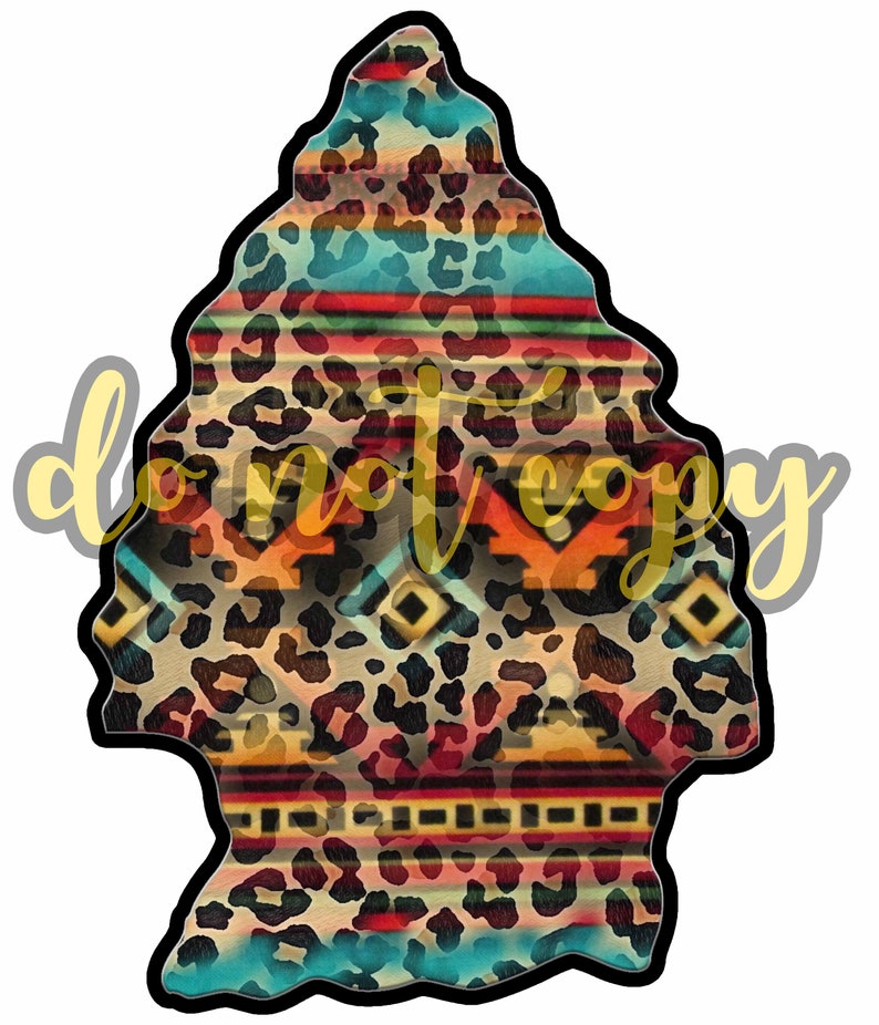 Arrowhead leopard tribal PNG digital sublimation design download