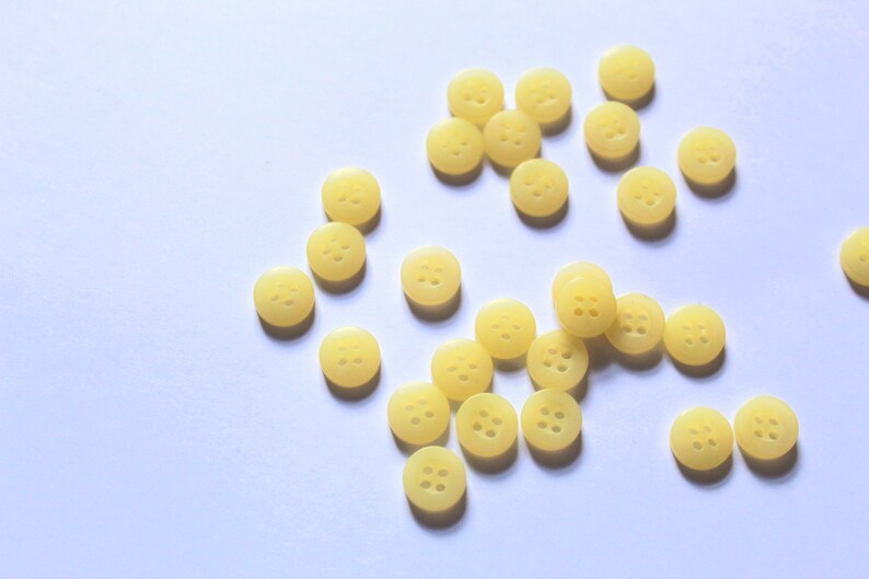 9mm Yellow Buttons