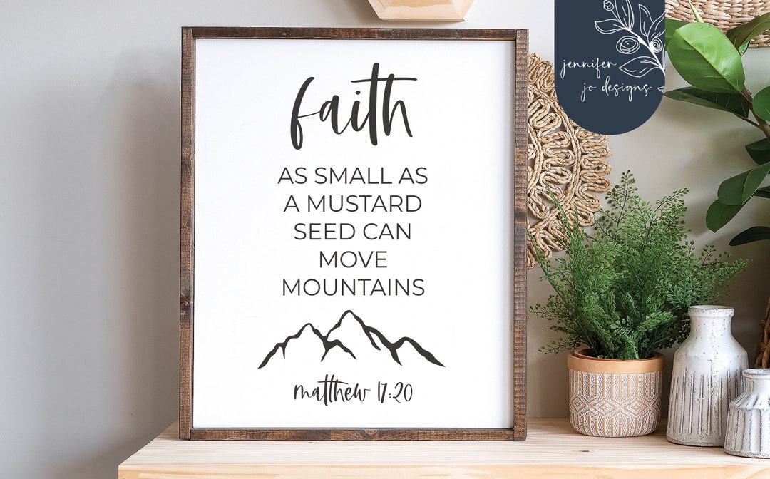 Faith as Small as A Mustard Seed Svg | Christian Svg | Bible Verse Svg ...
