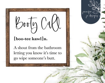 Booty Call Svg | Bathroom Sign Svg | Funny Bathroom Svg | Kids Bathroom Quote | Half Bath Svg | PNG | DXF | JPEG | Cricut | Silhouette Cameo