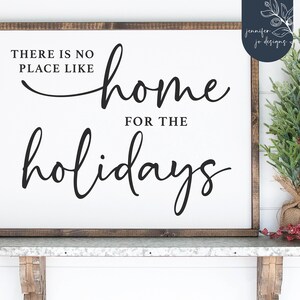 Es gibt keinen Ort wie Zuhause für die Feiertage Svg | Weihnachtssong Svg | Weihnachtsschild Svg | SVG | PNG | DXF | Cricut | Silhouette