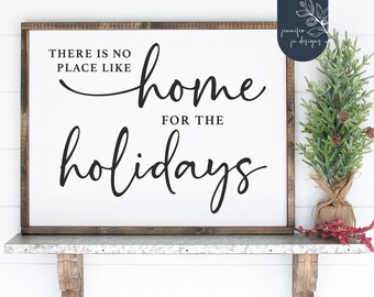 There Is No Place Like Home For The Holidays Svg | Christmas Song Svg | Christmas Sign Svg | SVG | PNG | DXF | Cricut | Silhouette
