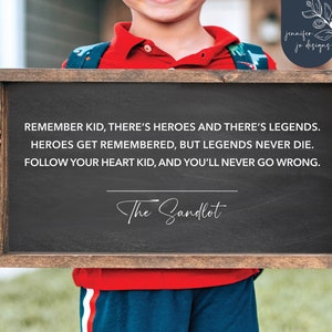 Heroes Get Remembered But Legends Never Die Svg | The Sandlot Svg | Inspirational Quote Svg | PNG | DXF | JPEG | Cricut | Silhouette Cameo
