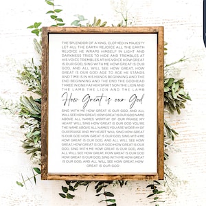Hoe groot is onze God Song Svg | Christelijke Songtekst Svg | Chris Tomlin | SVG-| PNG-| DXF | Cricut | Silhouet Cameo