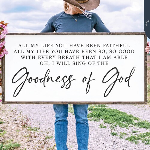 Goodness Of God By Jenn Johnson Bethel Music Print Minimal Etsy