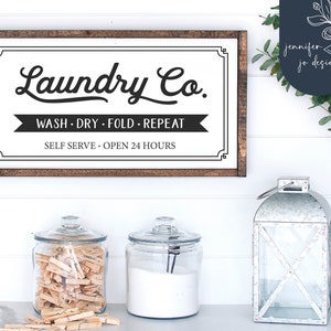 Laundry Co Wash Dry Fold and Repeat Svg | Laundry Svg | Laundry Room Sign Svg | PNG | JPEG | DXF | Cricut | Silhouette Cameo