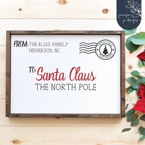 Carta ao Papai Noel Svg | Carta do Papai Noel Svg | Correio do Papai Noel Svg | Carta de Natal Svg | Arquivos de corte de letras do Pólo Norte | Silhueta | SVG | PNG | DXF