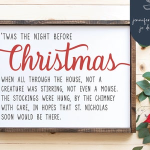 Twas The Night Before Christmas Svg | Rustic Christmas Svg| Christmas Png | Winter Svg | Cricut Cut Files | Silhouette | SVG | PNG | DXF