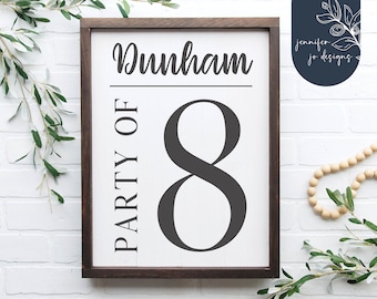 Set of 8 Party Of Svg | Party Numbers Svg | Family Name Svg | Family Number Svg | Last Name svg | Family Sign Svg | Cricut | Silhouette