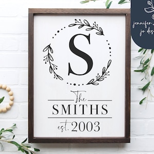 Nom de famille Svg | Couronne Svg | Nom de famille Svg | Initiale Svg | Création Svg | Téléchargement numérique | JPEG | DXF| PNG | Cricut | Silhouette