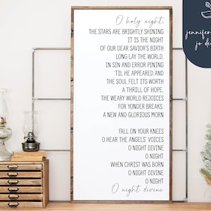 O Holy Night Svg / O Holy Night Lyrics Svg / Christian Song Lyrics Svg / Farmhouse Winter Svg / SVG / PNG / DXF / Cricut / Silhouette