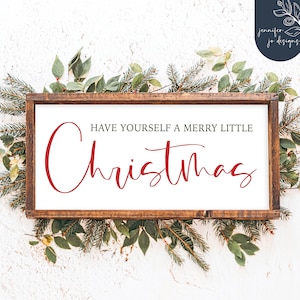 Have Yourself A Merry Little Christmas Svg | Farmhouse Christmas Svg | Christmas Sign Svg | Cricut Cut Files | Silhouette | SVG | PNG | DXF