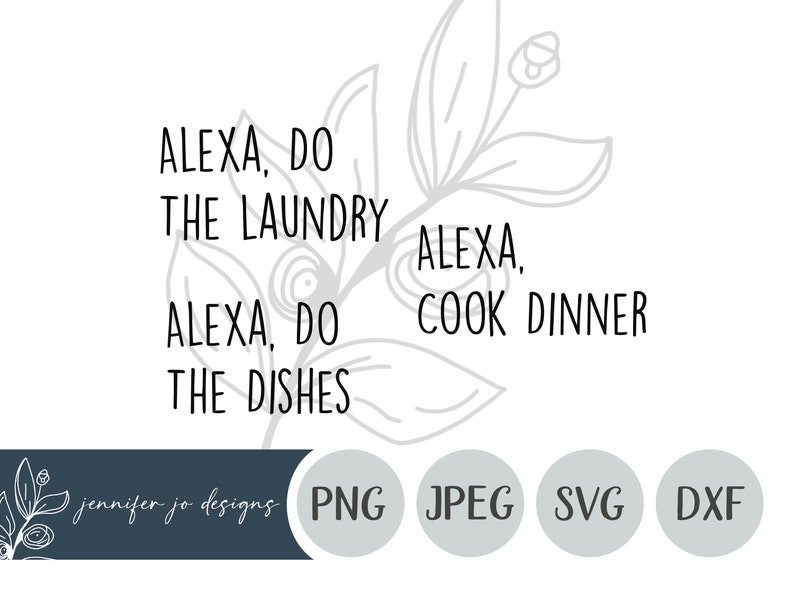 Alexa SVG Bundle Set of 3 Svg Bundle Farmhouse Svg - Etsy