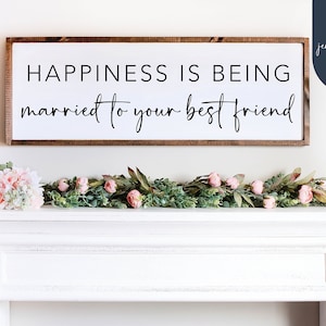Happiness is Being Married To Your Best Friend SVG Dateien | Ehe SVG | Love Svg | Home SVG | Landhaus Schnittdatei | Digitale Schnittdateien