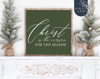 Christ Is The Reason For The Season Svg | Christian Christmas Svg | Christmas Sign Svg | Cricut Cut Files | Silhouette | SVG | PNG | DXF