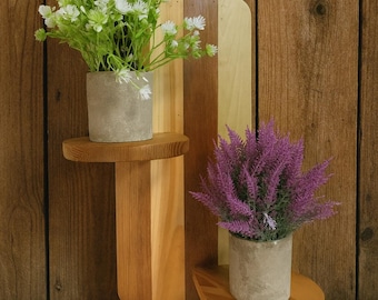 2 Tier Reclaimed Wood Shelf, Plant shelf