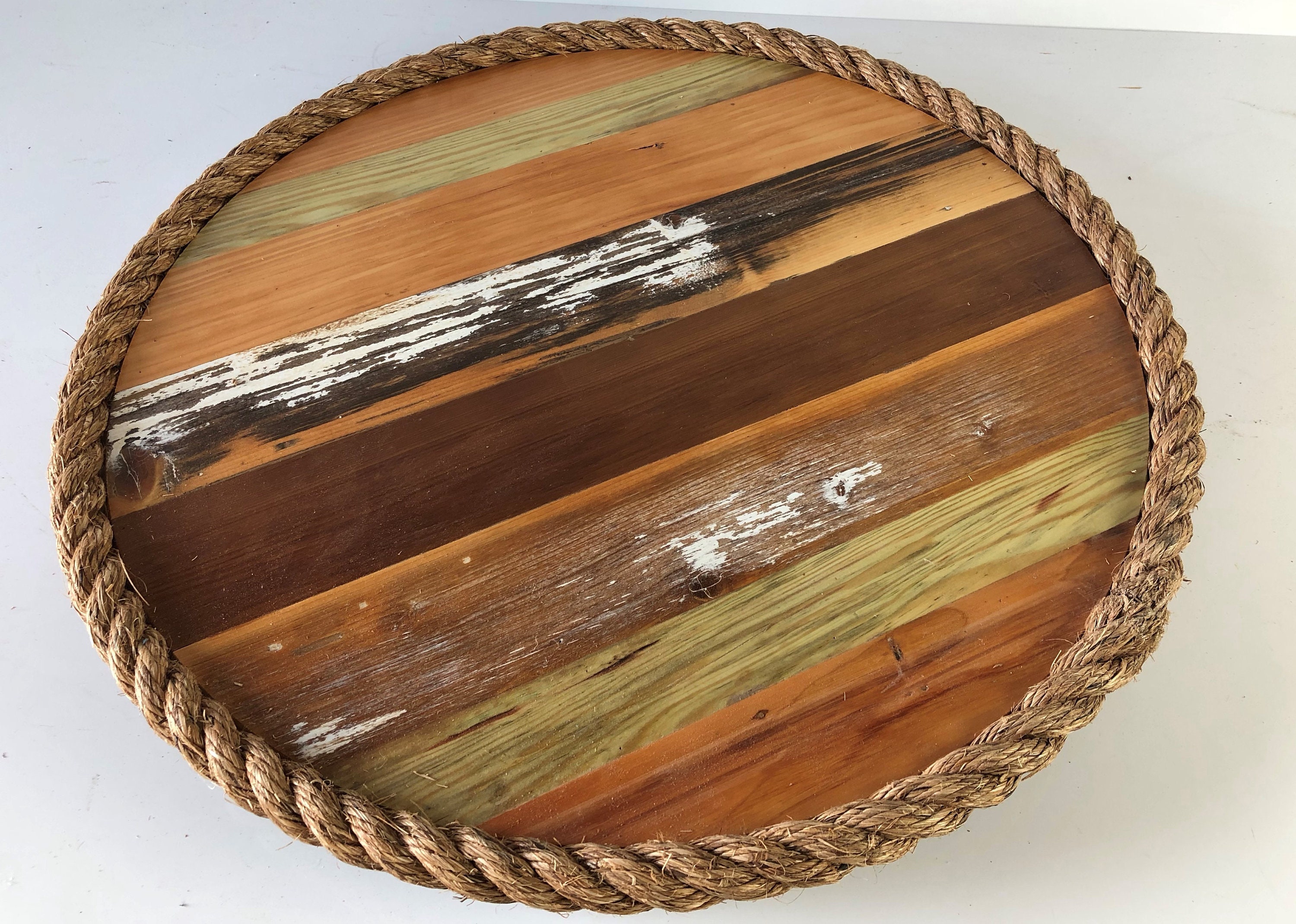 Tocadiscos Susan perezoso de madera con cuerda de manila de | Etsy