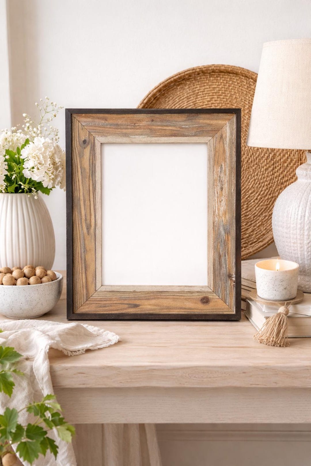 Rustic Wall Hanging Reclaimed Wood Picture Frame – Farmhouse Barnwood ...