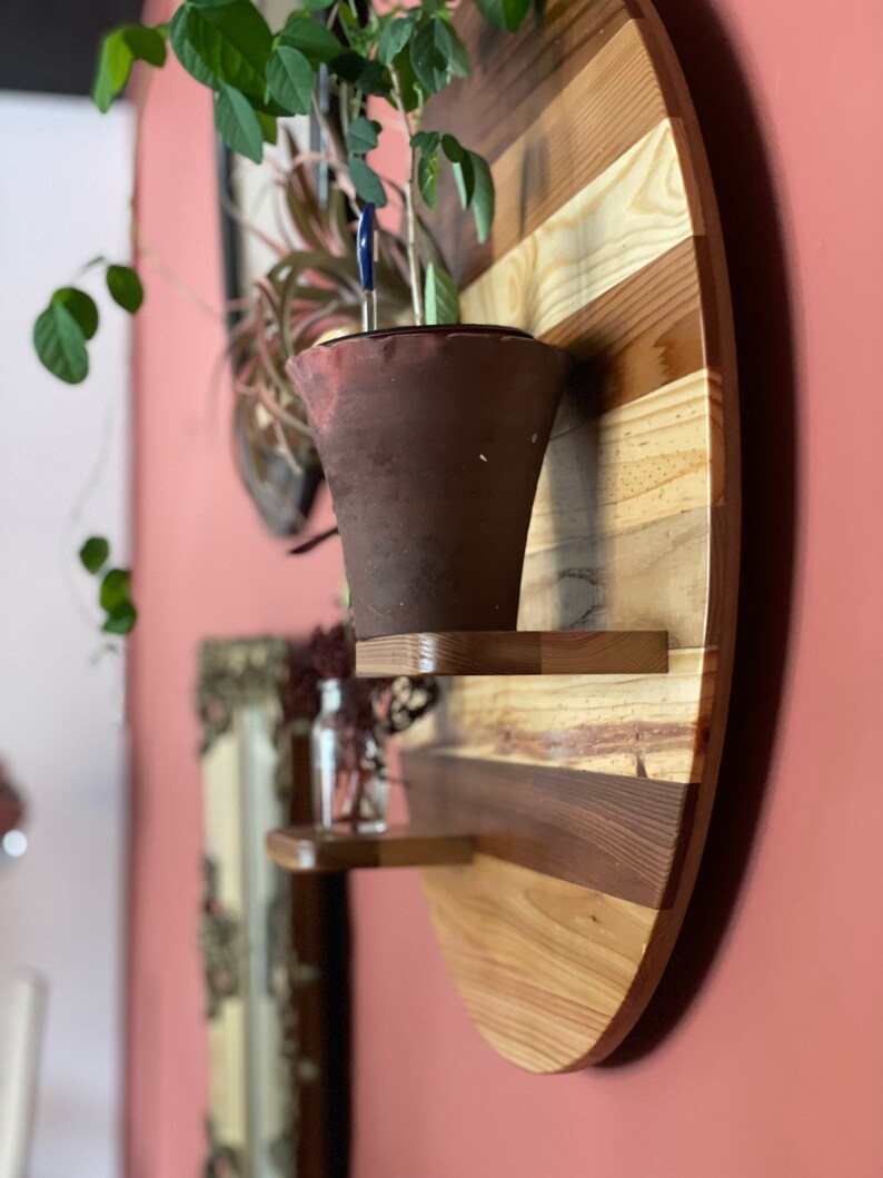 Floating Plant Shelf 22 Floating Shelves Wood Etsy