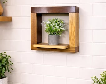 Floating Plant Shelf | Picture Frame Display | Reclaimed Wood