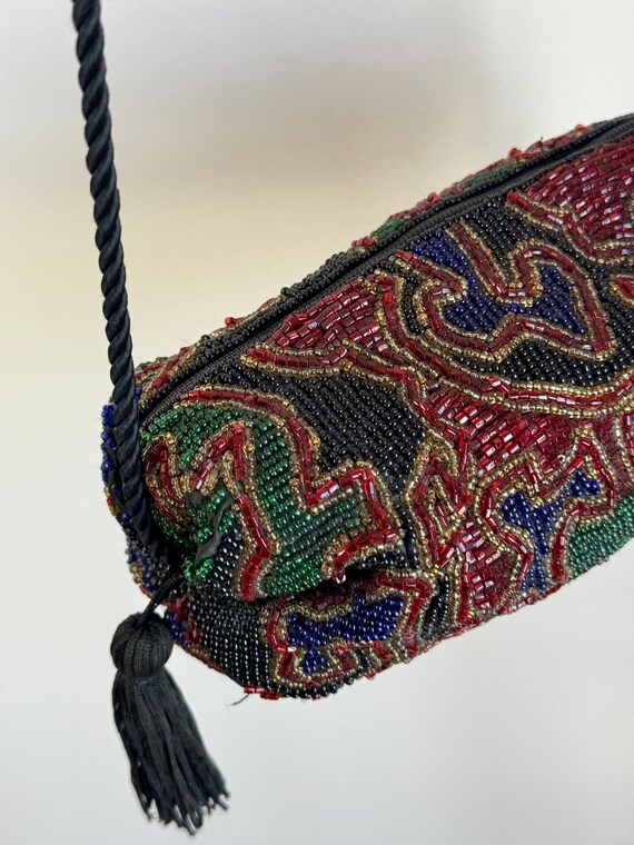 Vintage 80s Christian Dior Beaded Handbag / Eveni… - image 4