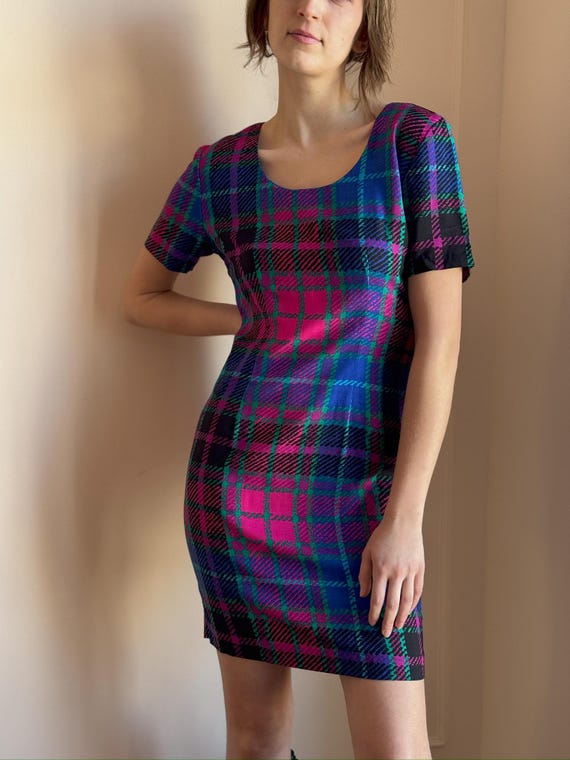 black bodycon dresses for juniors Plaid Bodycon Dress