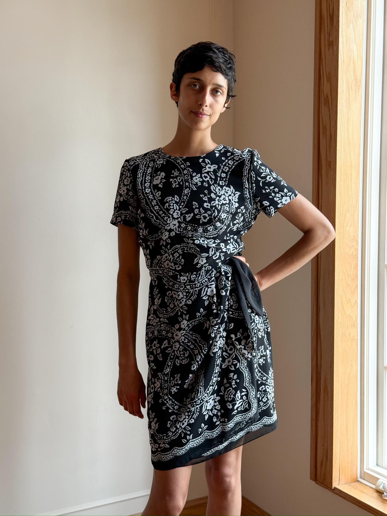 black and white paisley dress LTS Tall Women's Black Paisley Print Strappy Midi Dress
