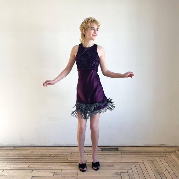 90s Iridescent Lace Cutout Dress (M) main image 0