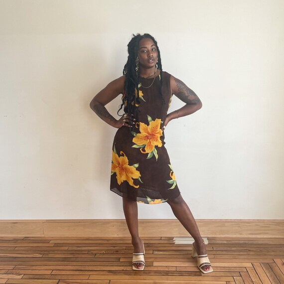 90s floral midi dress Vintage Floral Dress Midi Dress 80s 90s Flowers Cottagecore Button Down Small