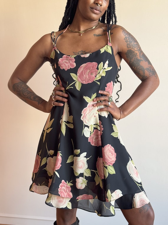 90s Floral Babydoll Dress
