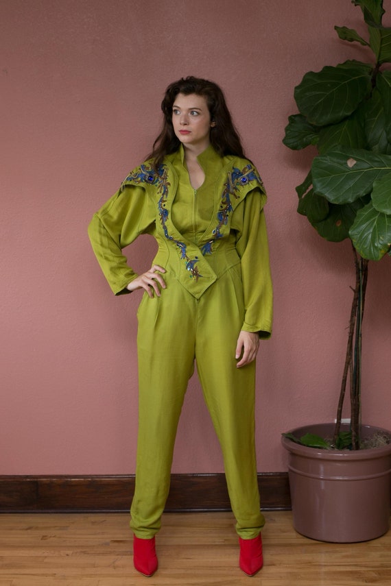 Chartreuse Avant Garde Jumpsuit Green TALL Jumpsui