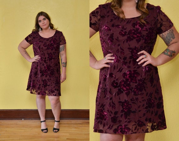 maroon spring dress