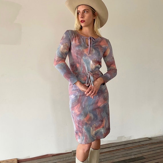strapless open back dress Pastel Watercolor Floral Cheongsam Maxi Dress S / Random Patterns
